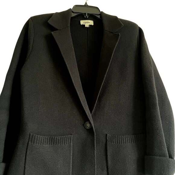 l'agence Sofia Knit Blazer black size M J1 - Picture 3 of 7